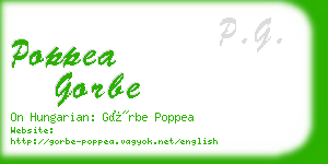 poppea gorbe business card